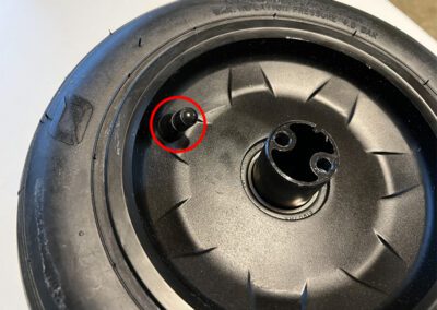 The Onewheel GT valve cap.