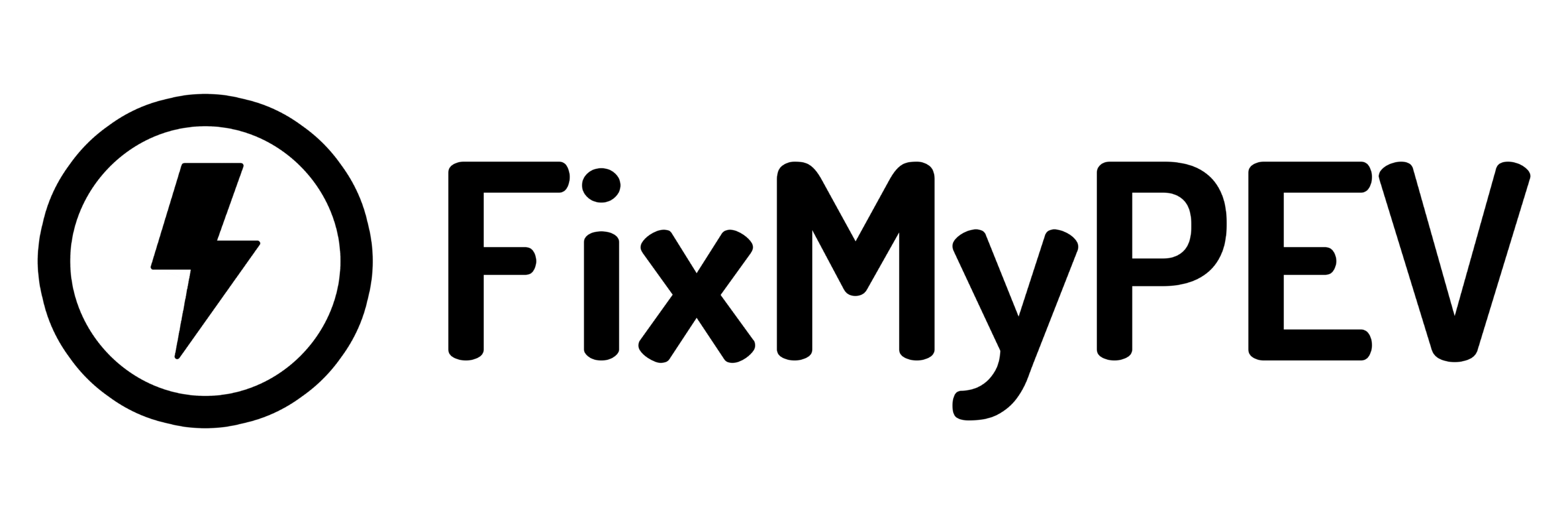 FixMyPEV logo in black
